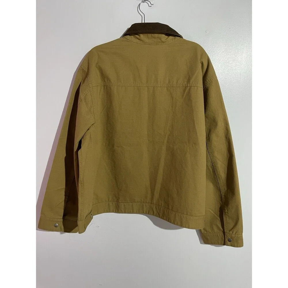 Levis‎ Canvas Depot Jacket Mens XL Brown Corduroy Collar Trucker Barn Utility